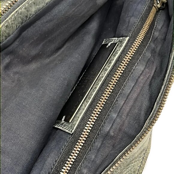 Auth BALENCIAGA The City 115748 Blue Green Leather - Handbag - Picture 16 of 16